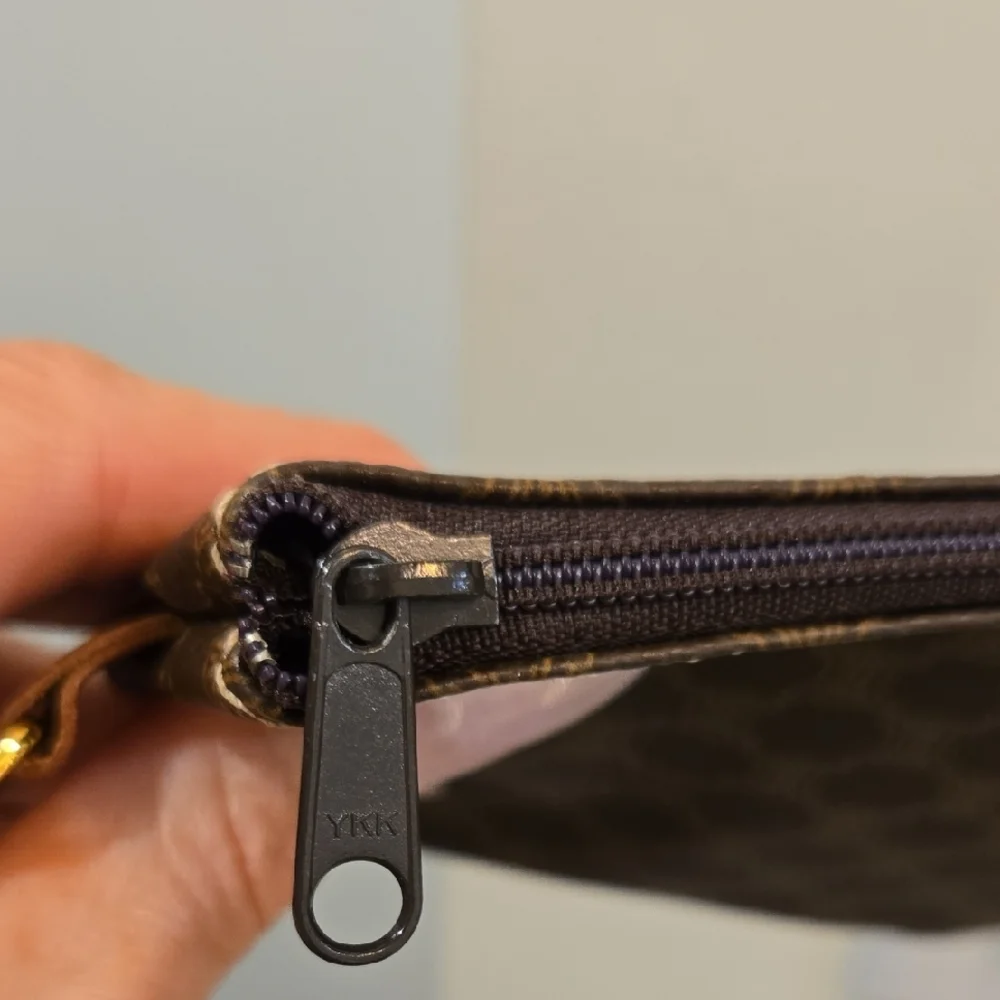 Celine Brown Monogram Clutch with Gold Hardware - Picture 6 of 7